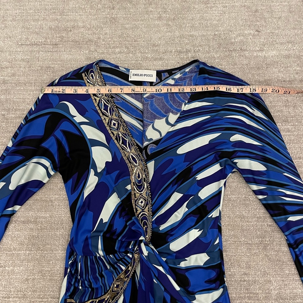 Emilio Pucci Beaded Wrap Dress - Picture 6 of 12